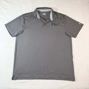 Under Armour Penn State PSU Heatgear Loose Performance Polo Shirt Gray Men's XL